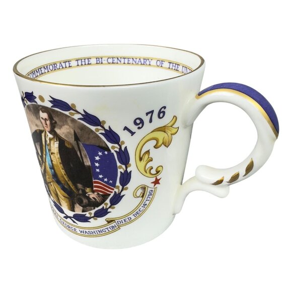 Aynsley Fine Bone China Bicentennial George Washington Commemorative Mug 1976 - Picture 2 of 10
